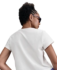 Nike Sportswear Women's Cotton Embroidered-Logo T-Shirt