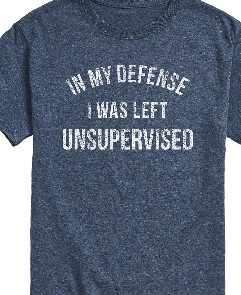Airwaves Men's My Defense Left Unsupervised Short Sleeve T-Shirt