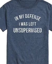 Airwaves Men's My Defense Left Unsupervised Short Sleeve T-Shirt