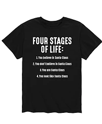 Airwaves Men's Christmas Four Stages of Life Short Sleeve T-Shirt