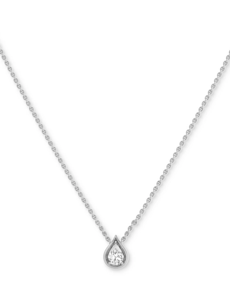 Diamond Tear-Shape 18" Pendant Necklace (1/3 ct. t.w.) 14k White or Yellow Gold
