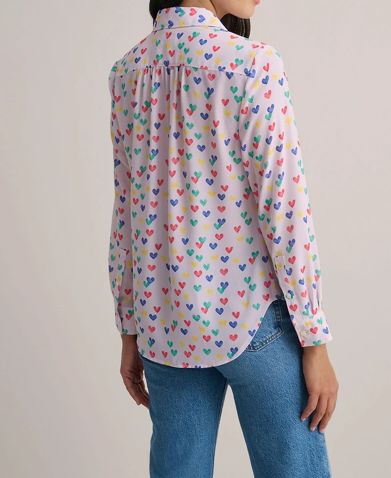 UNTUCKit Women's Printed Hearts Natalie Shirt