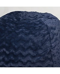 5ft Faux Fur Bean Bag Chair for Adults and Kids with Washable Cover Shredded Memory Foam Large Comfy Lounger for Bedroom Living Room or Dorm-The Pop H