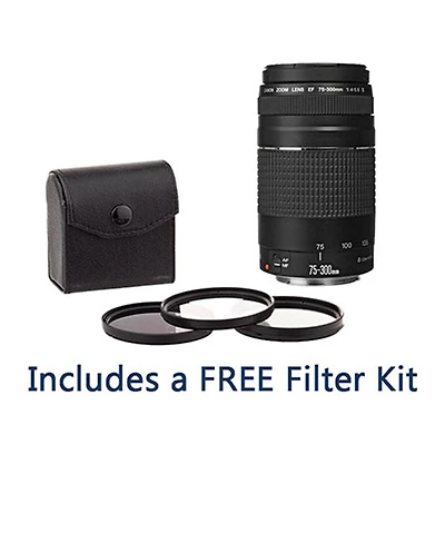 Canon Ef 75-300mm f/4-5.6 Iii Lens with ProOptic 58mm Filter Kit