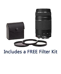 Canon Ef 75-300mm f/4-5.6 Iii Lens with ProOptic 58mm Filter Kit