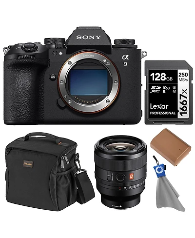 Sony Alpha a9 Iii Mirrorless Camera with Fe 50mm f/1.4 Gm Lens, Bundle with 128GB Memory Card, Battery and Bag