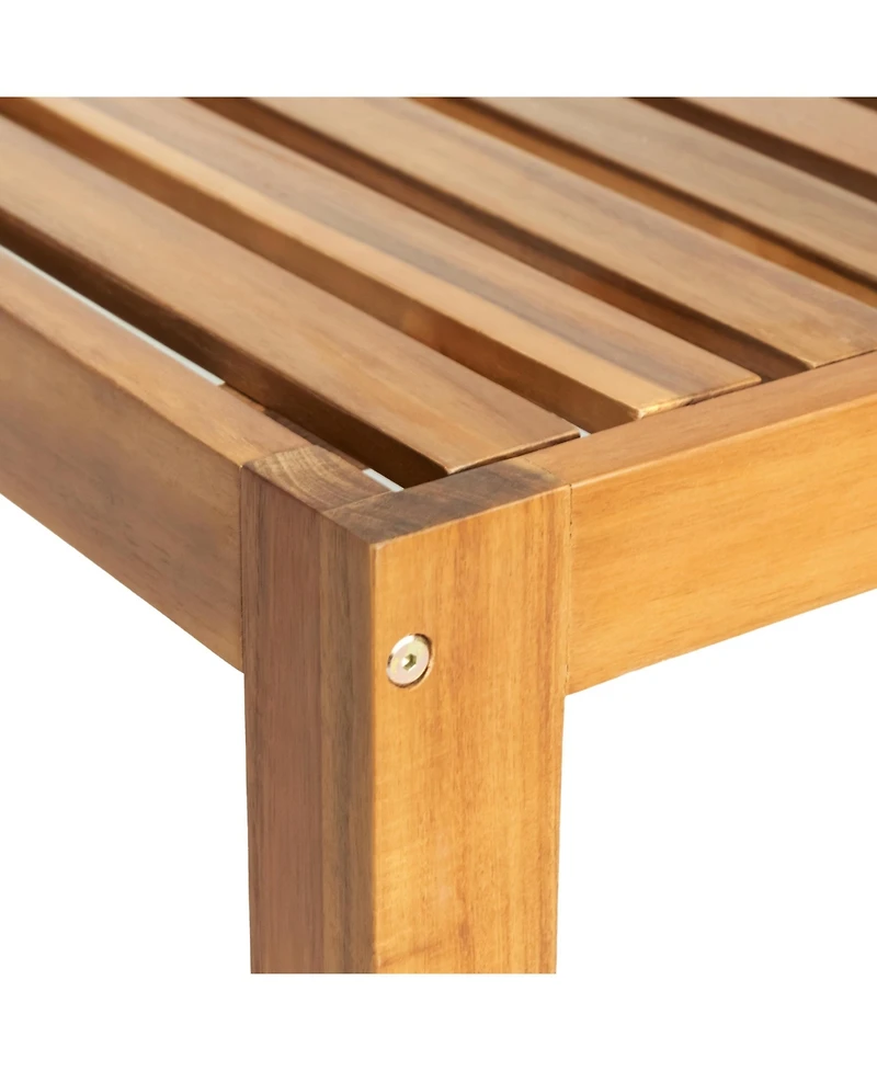 Mondawe Outdoor Wood 5-Piece Sectional Sofa Seating Group Set with Cushions