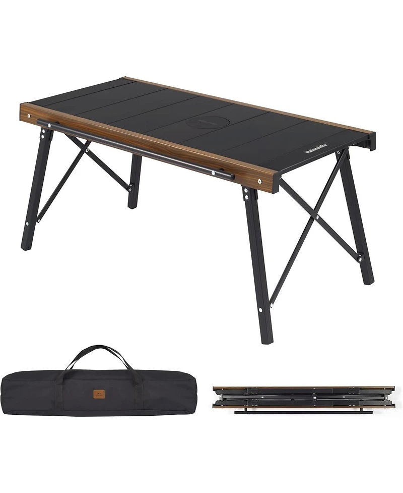 Naturehike Folding Igt Camping Table, Portable Outdoor Igt Cook System, Ultralight Aluminum Camp Table with Carry Bag for Car Camping Picnic