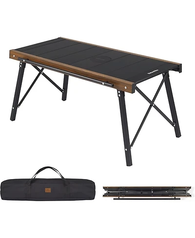 Naturehike Folding Igt Camping Table, Portable Outdoor Igt Cook System, Ultralight Aluminum Camp Table with Carry Bag for Car Camping Picnic