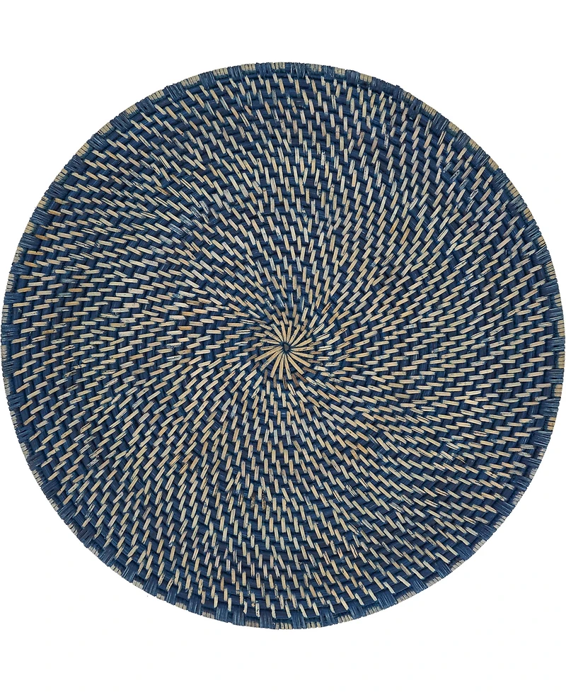 Saro Lifestyle Textured Rattan Placemats, 15" Round