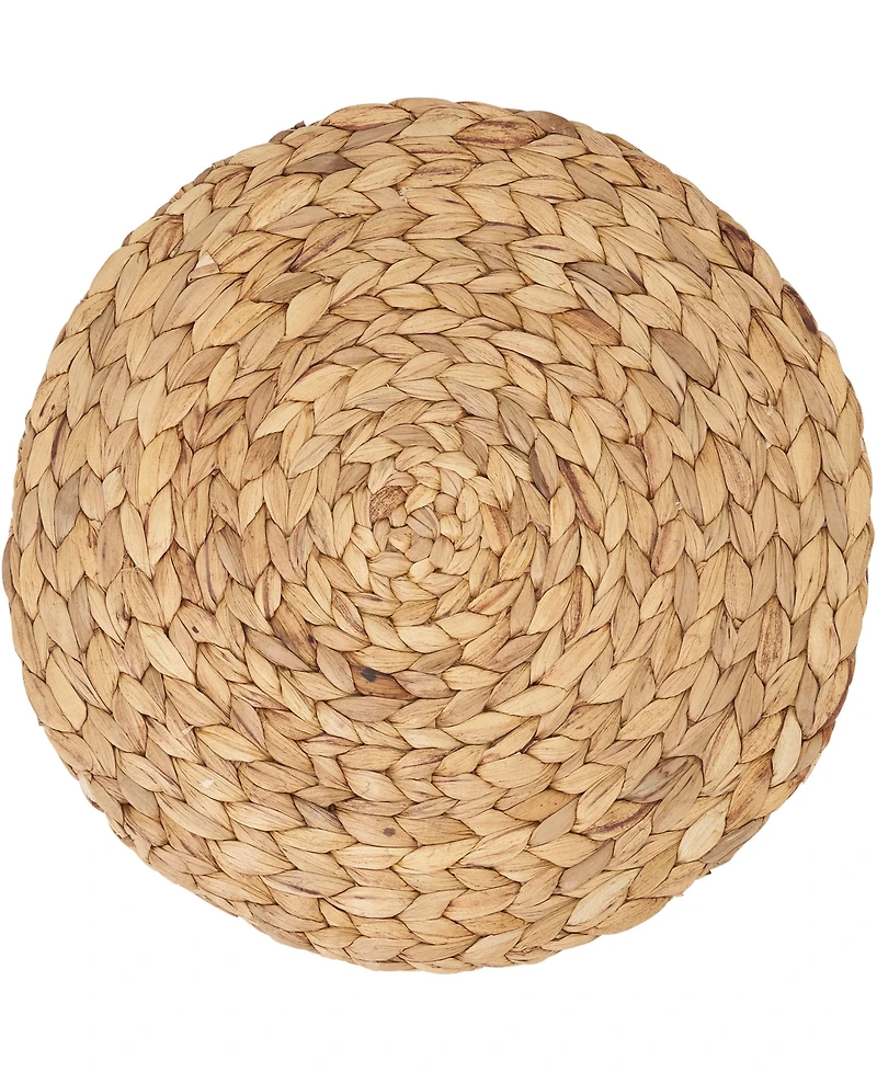 Saro Lifestyle Handwoven Water Hyacinth Placemats, 15" Round
