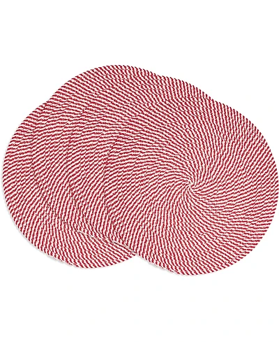 Saro Lifestyle Stripe of Mint Placemats, 15" Round