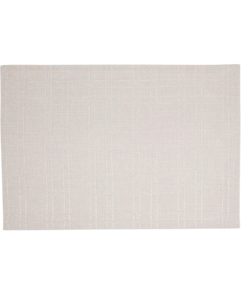Saro Lifestyle Classic Stitched Plaid Placemats, 13" x 19"