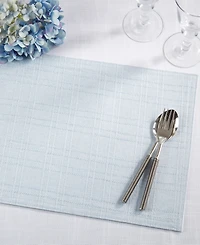 Saro Lifestyle Classic Stitched Plaid Placemats, 13" x 19"