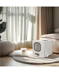 Bingopaw Drawer Cat Litter Box With Anti-Splash Front Entry & Scoop