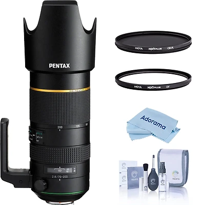 Pentax Hd Pentax-d Fa 70-200mm f/2.8 Ed Dc Aw Lens, Black, Bundle with Hoya 77mm Uv and Cpl Filters