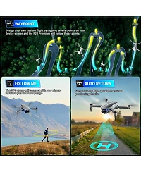 Contixo F28-Premium Gps Drone, 4K Camera, 3-Axis Gimbal, 30 Min Flight - Foldable
