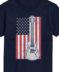 Airwaves Men's American Flag Guitar Short Sleeve T-Shirt