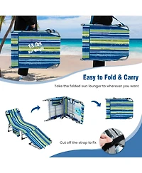 5-Position Outdoor Folding Chaise Lounge Chair