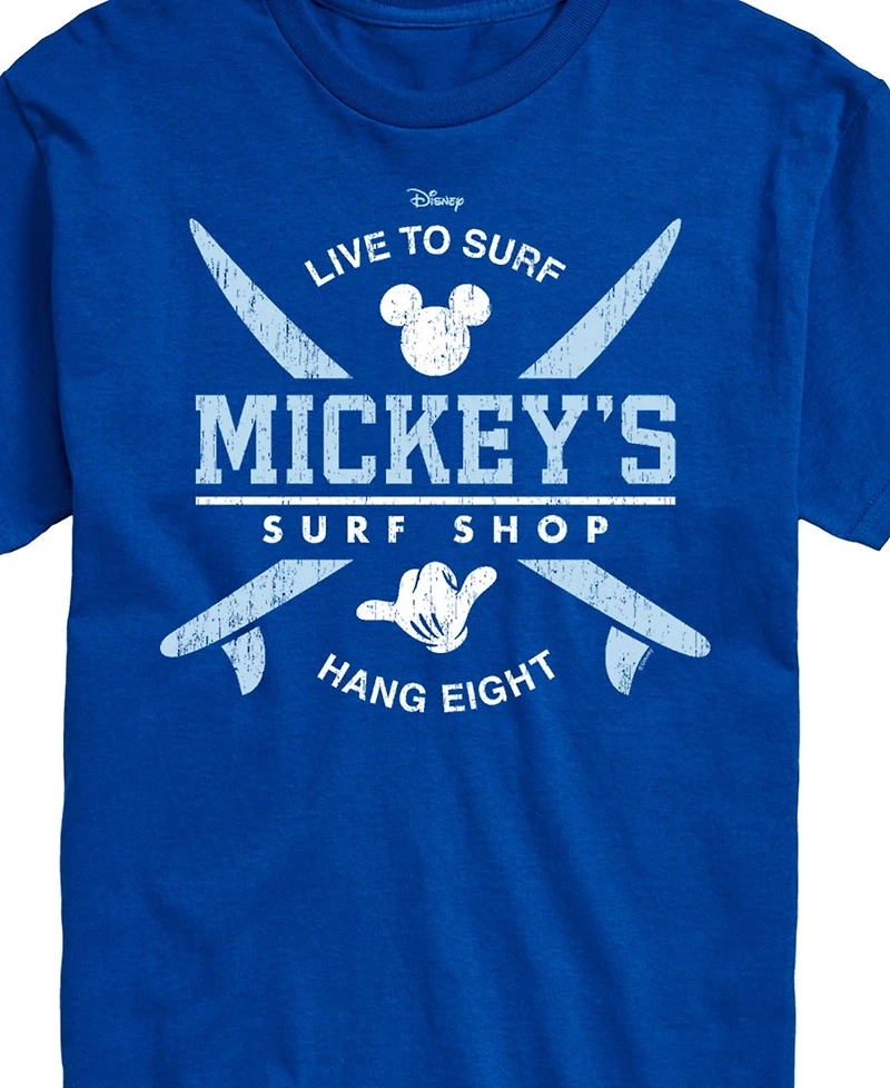 Airwaves Men's Disney Mickey's Surf Shop Short Sleeve T-Shirt