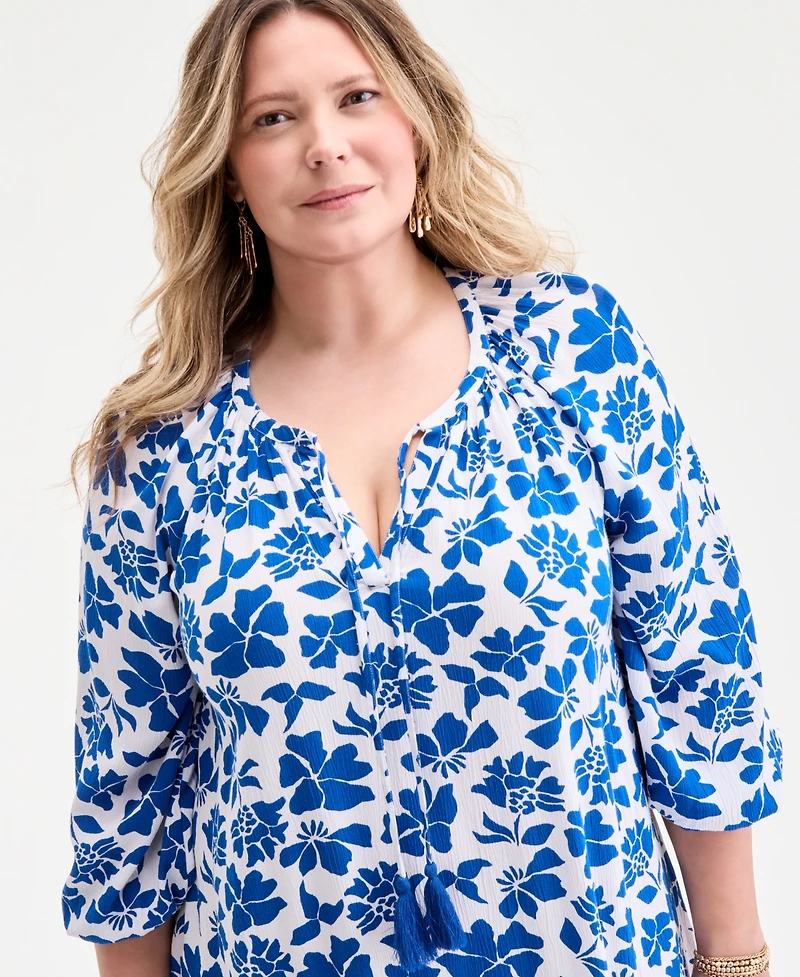 Style & Co Plus Floral Spark Shift Dress, Exclusively at Macy's