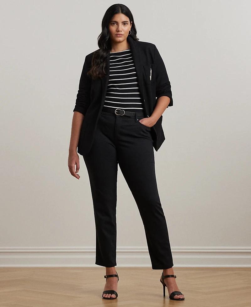 Lauren Ralph Plus-Size Mid-Rise Straight Jean