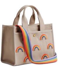 Coach Cargo Tote Bag With Rainbow