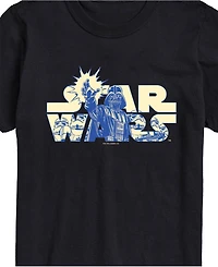 Airwaves Men's Star Wars Darth Vadar Logo Short Sleeve T-Shirt
