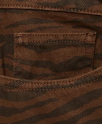 Mango Women's Zebra Print Straight-Fit Jeans