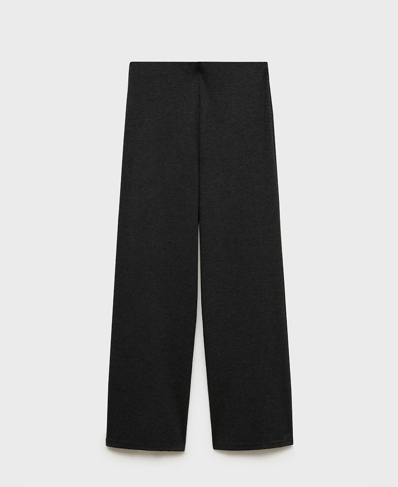 Mango Women's Fine-Knit Wide Leg Pants