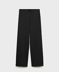 Mango Women's Fine-Knit Wide Leg Pants