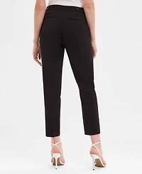 Anne Klein Women's Luxe Twill Fly-Front Side-Tab Straight Pants