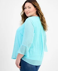 Style & Co Plus Pintuck Blouse, Exclusively at Macy's
