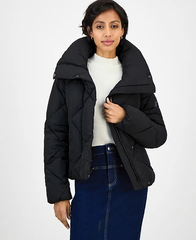 Bcbgmaxazria Women's Short Diamond Puffer Coat
