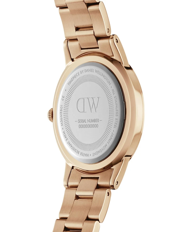 Daniel Wellington Unisex Analog Rose Gold-Tone Stainless Steel Watch, 28mm