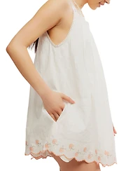 Free People Women's Latecia Embroidered Cotton Mini Dress