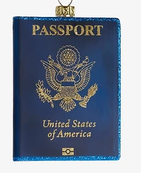 Holiday Lane Around the World Glass Passport Ornament, Macy's Exclusive