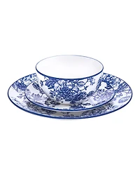 Godinger Blue Floral 12 Pc. Dinnerware Set, Service for 4