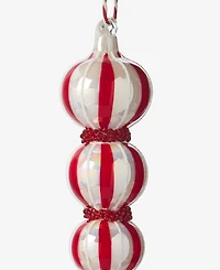 Holiday Lane Christmas Cheer Red Stripe Finial Ornament, Macy's Exclusive