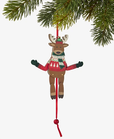 Holiday Lane Heritage Wood Deer Ornament, Macy's Exclusive