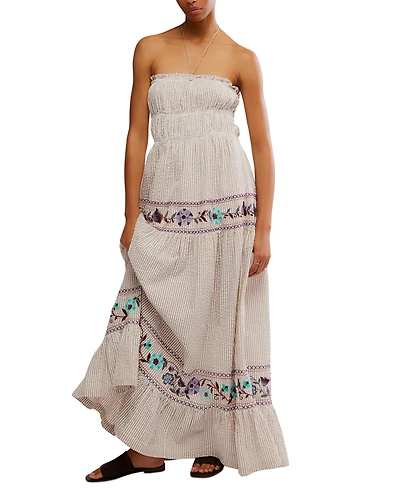 Free People Women's Kalani Striped Cotton Maxi Dress