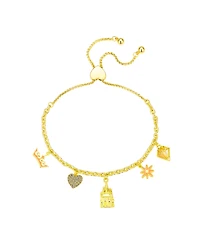 Disney Cubic Zirconia and Crystal Princess Bolo Bracelet