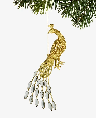 Holiday Lane Christmas Glitters Peacock Ornament, Macy's Exclusive
