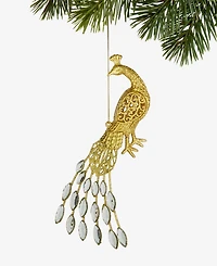 Holiday Lane Christmas Glitters Peacock Ornament, Macy's Exclusive
