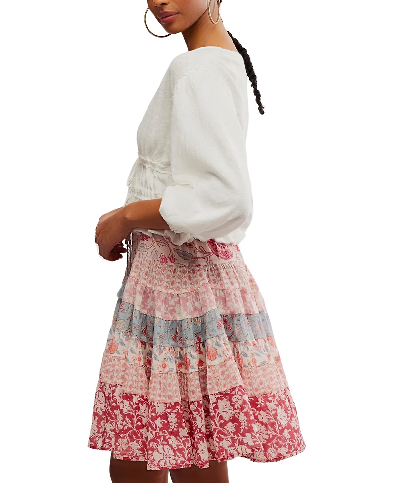 Free People Women's Lets Go Linen Cotton Blouse