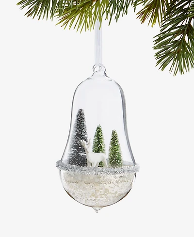 Holiday Lane Enchanted Emerald Deer in Greenery Dome Ornament, Macy's Exclusive