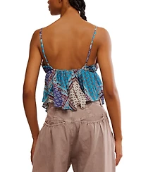 Free People Women's Alix Printed V-Neck Sleeveless Top