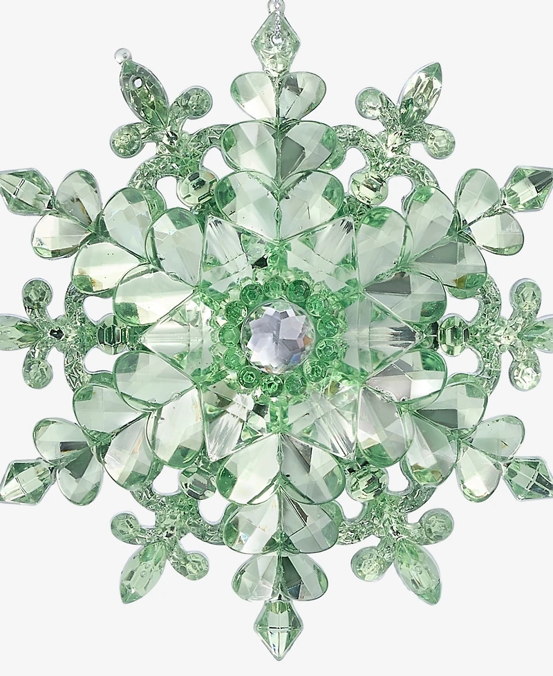 Holiday Lane Enchanted Emerald Green Snowflake Ornament, Macy's Exclusive