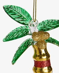 Holiday Lane Hawaii Glass Glittered Palm Tree Ornament, Macy's Exclusive