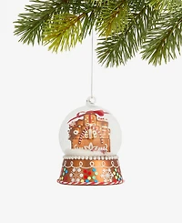 Holiday Lane Gingerbread Village Glass Snow Globe Ornament, Macy's Exclusive